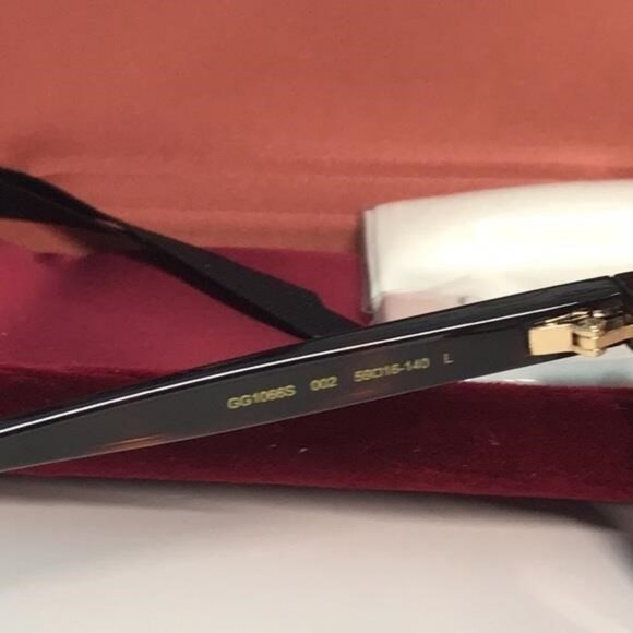 New Authentic Gucci Tortoise Square Sunglasses GG1066S 002 - Picture 12 of 13